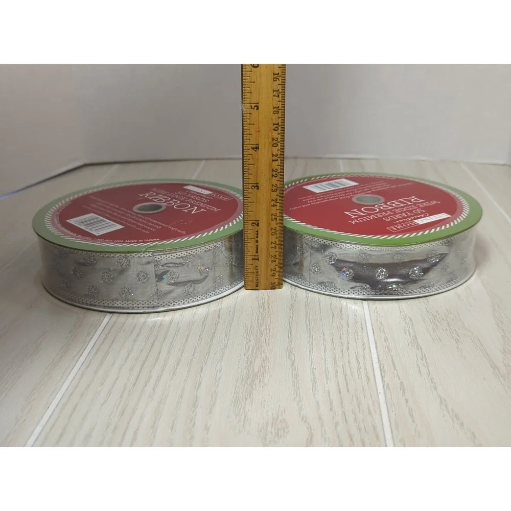 Living Home Christmas silver‎ wire edge 1.5